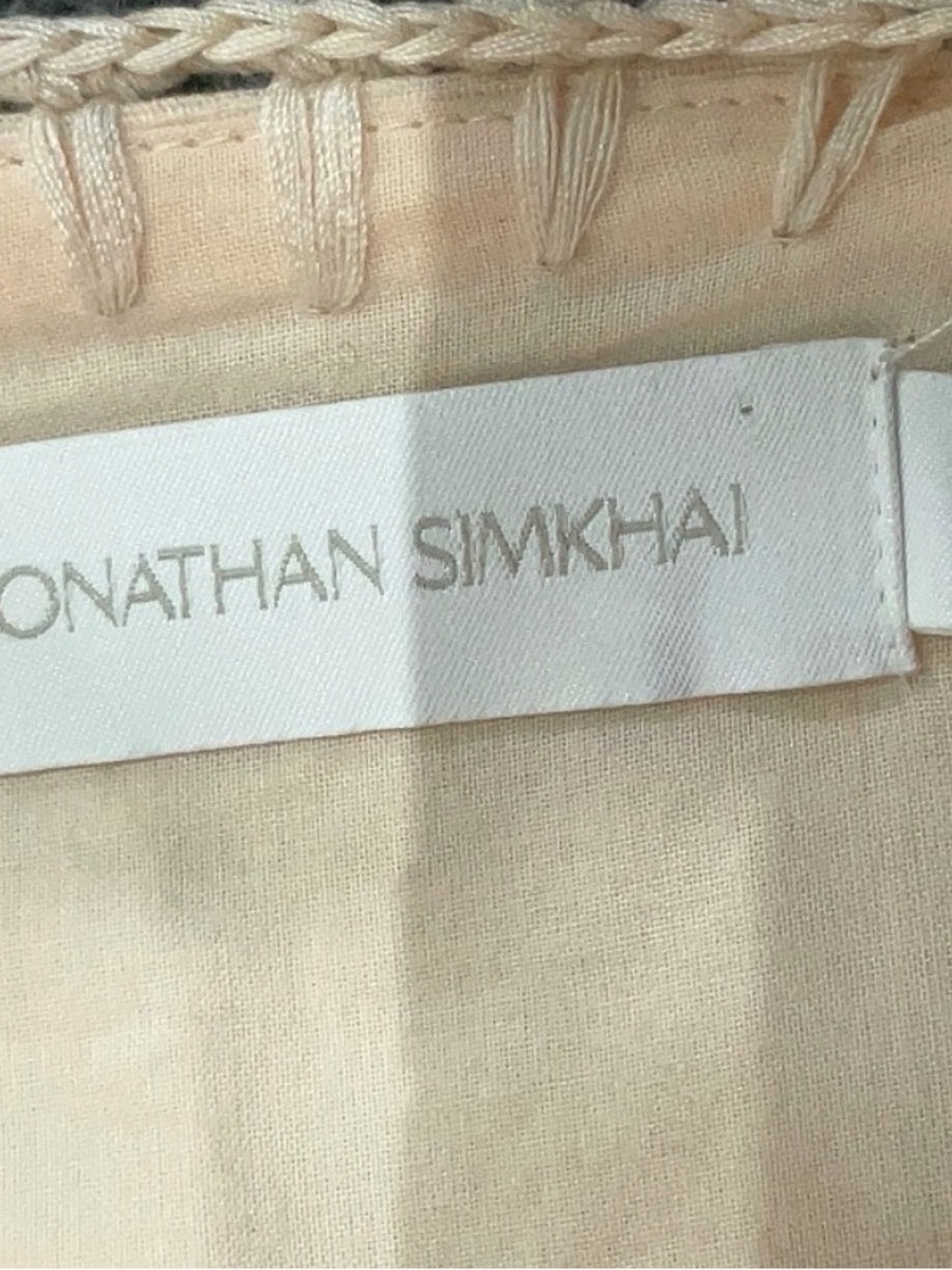 Jonathan Simkhai Cream Crochet-Trim Mini Dress - Picture 5 of 7